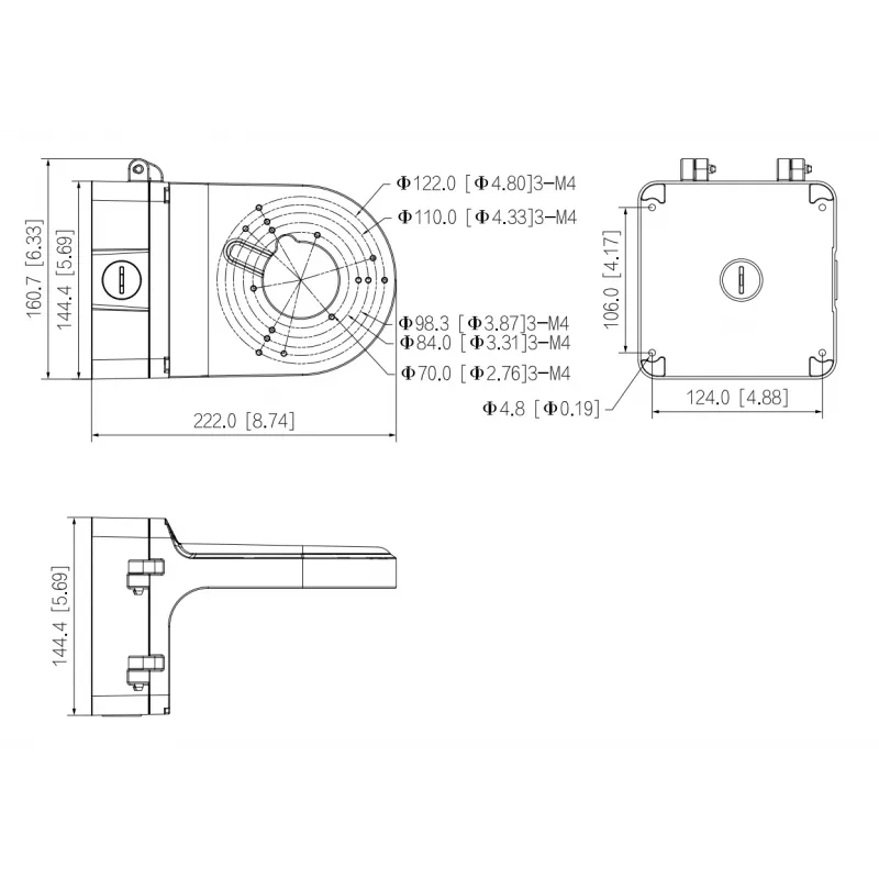 Mastro Dahua Technology DH-PFB206W Universal Branco Rosca de 3/4 polegadas