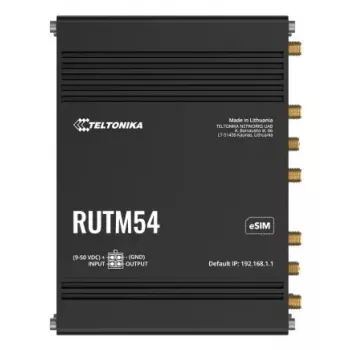 Router sem fios Teltonika RUTM54 Gigabit Ethernet dual-band 5G preto