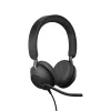 Jabra Evolve2 40 USB-A, MS Teams estéreo, com fios, escritório/callcenter, 20 - 20000 Hz, 188 g, headset, preto