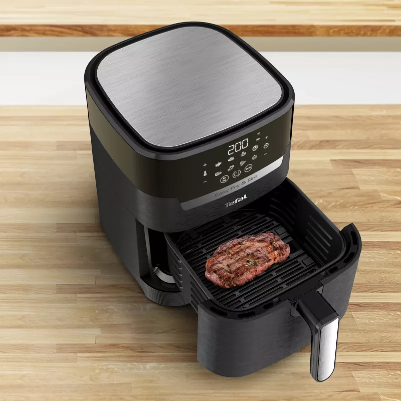 Fritadeira de ar quente Tefal Easy Fry & Grill EY5058 Single 4,2 L de bancada 1550 W preta