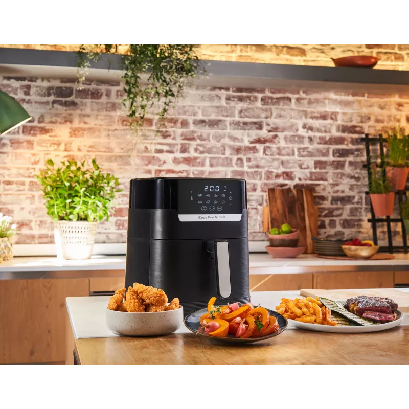 Fritadeira de ar quente Tefal Easy Fry & Grill EY5058 Single 4,2 L de bancada 1550 W preta