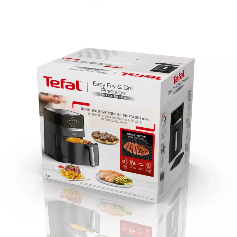 Fritadeira de ar quente Tefal Easy Fry & Grill EY5058 Single 4,2 L de bancada 1550 W preta