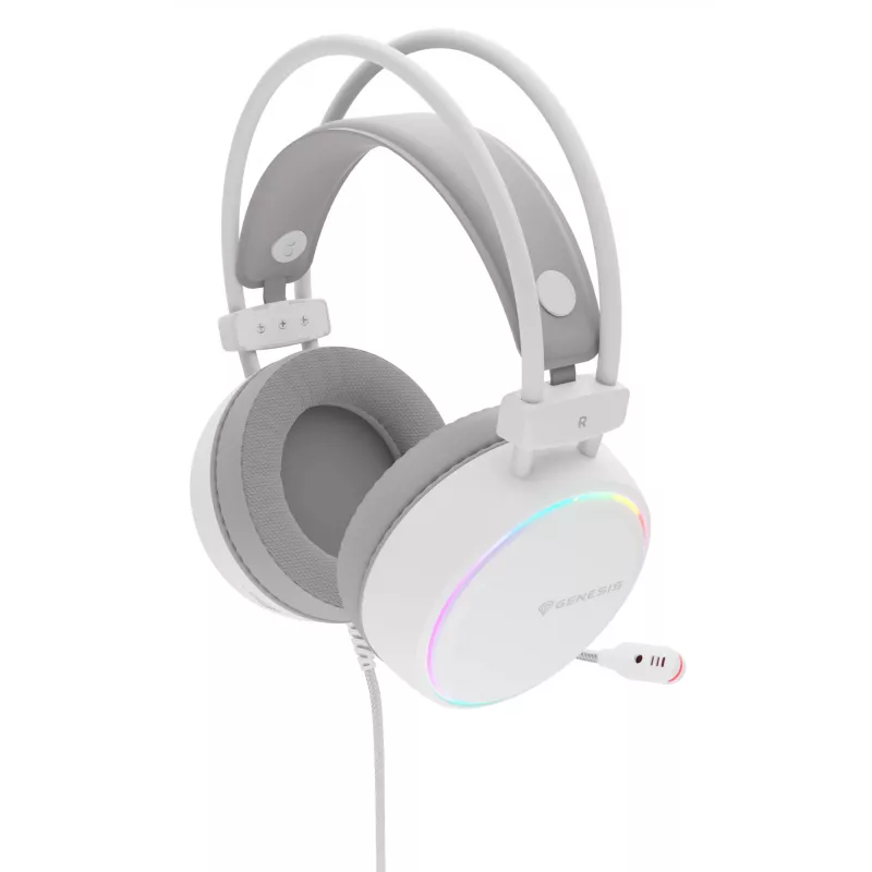 GENESIS NSG-2308 Auscultadores/headset com fios arco de cabeça gaming USB Type-A branco