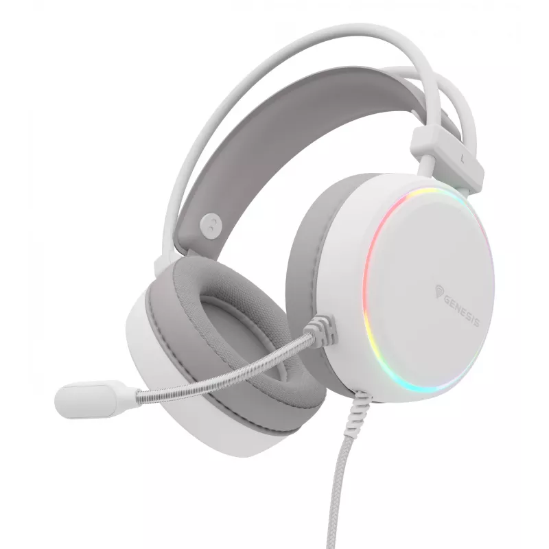 GENESIS NSG-2308 Auscultadores/headset com fios arco de cabeça gaming USB Type-A branco