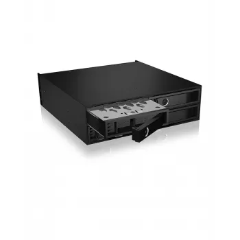 ICY BOX - IB-2242U2K - Backplane, 4x U.2 2,5 NVMe SSD (6-15 mm) para 1x baía 5,25 - preto