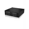 ICY BOX - IB-2242U2K - Backplane, 4x U.2 2,5 NVMe SSD (6-15 mm) para 1x baía 5,25 - preto