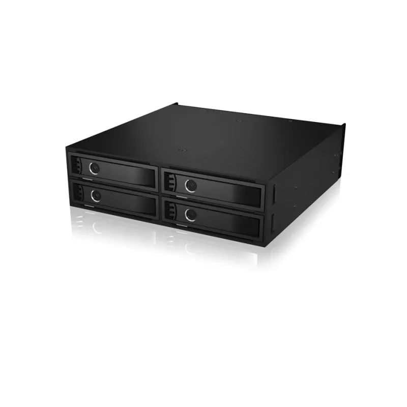 ICY BOX - IB-2242U2K - Backplane, 4x U.2 2,5 NVMe SSD (6-15 mm) para 1x baía 5,25 - preto