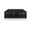 ICY BOX - IB-2242U2K - Backplane, 4x U.2 2,5 NVMe SSD (6-15 mm) para 1x baía 5,25 - preto