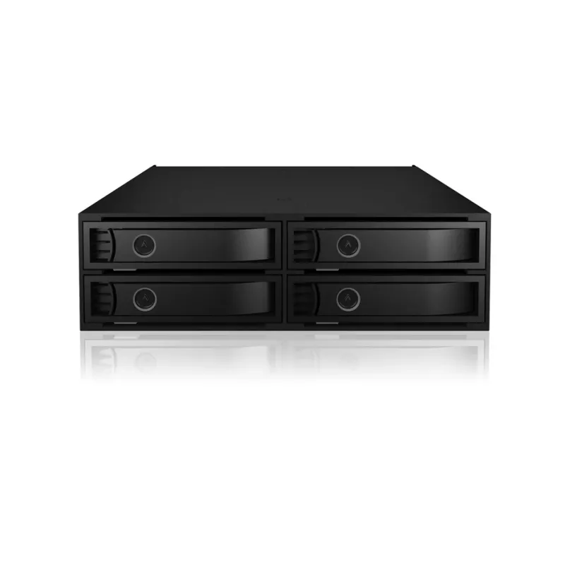 ICY BOX - IB-2242U2K - Backplane, 4x U.2 2,5 NVMe SSD (6-15 mm) para 1x baía 5,25 - preto