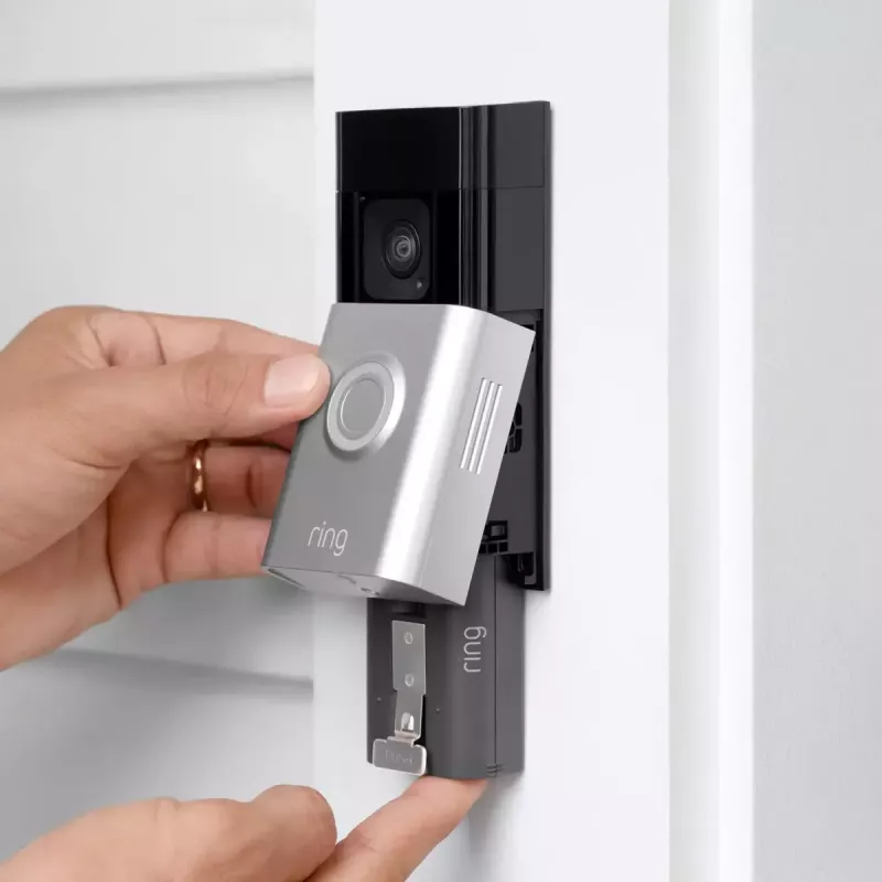 Campainha com bateria Plus Ring preta níquel