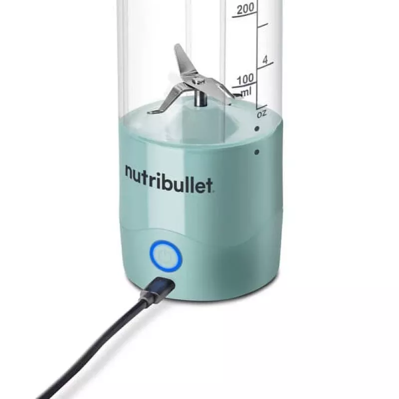 Misturadora desportiva NUTRIBULLET Portable 0,475 L azul, a pilhas, recipiente Tritan, lâminas de aço inoxidável