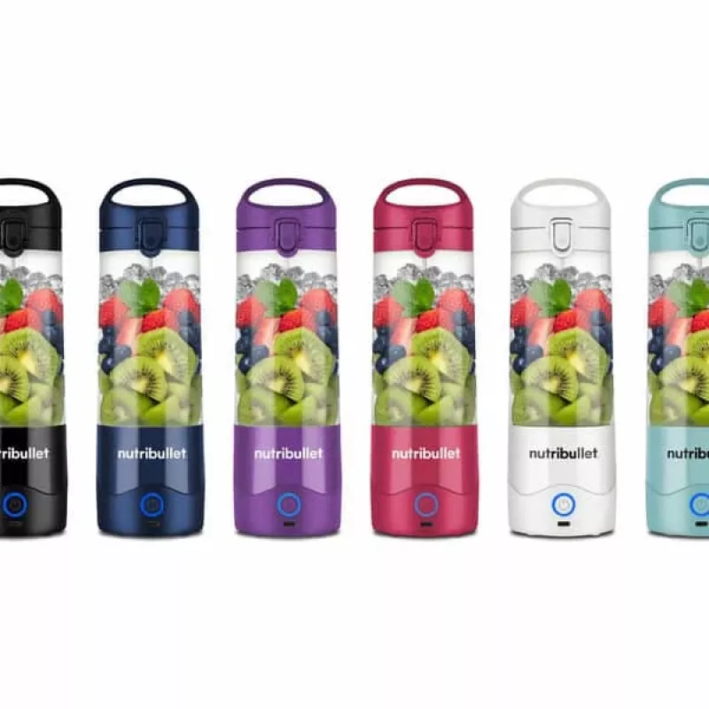 Misturadora desportiva NUTRIBULLET Portable 0,475 L azul, a pilhas, recipiente Tritan, lâminas de aço inoxidável