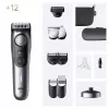 Aparador de barba Braun BeardTrimmer 9 BT9560 bateria 52 2 cm molhado e seco preto, prateado