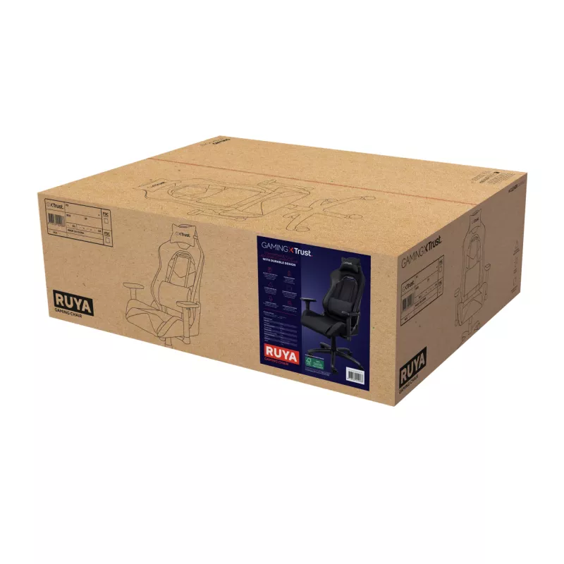 Cadeira gaming universal Trust GXT 714 RUYA preta