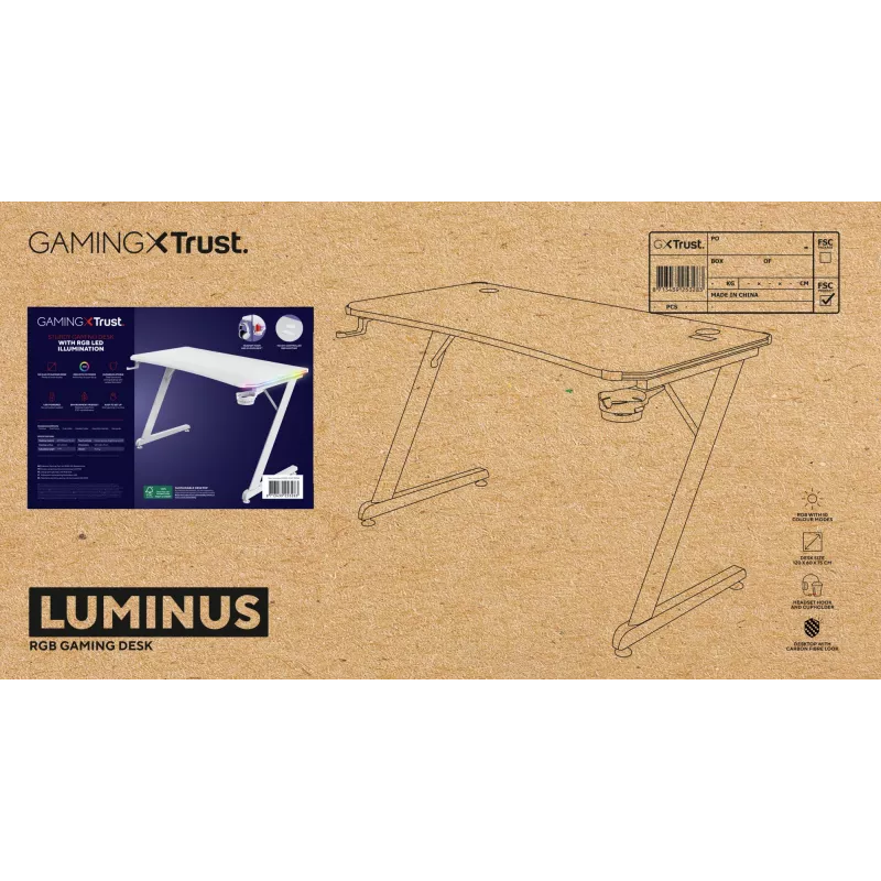 Trust GXT 709W LUMINUS branco