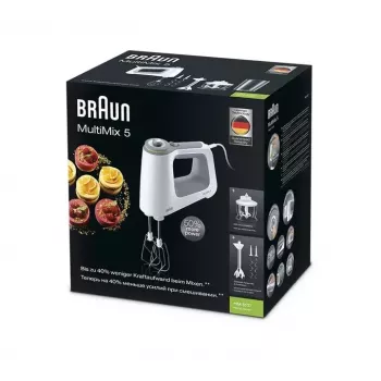 Batedeira de mão Braun MultiMix 5 HM 5137 750 W cinzento, branco