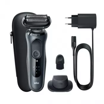 Máquina de barbear de lâmina Braun Series 6 61-N1200s aparador preto