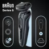 Máquina de barbear de lâmina Braun Series 6 61-N1200s aparador preto
