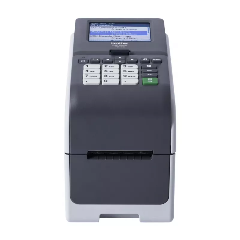 Impressora de etiquetas Brother TD-2350DSA203 térmica direta 203 x 203 DPI 152 mm/seg com fios e sem fios Ethernet LAN Wi-Fi Bluetooth