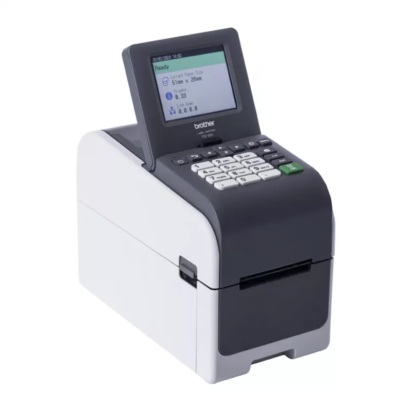 Impressora de etiquetas Brother TD-2350DSA203 térmica direta 203 x 203 DPI 152 mm/seg com fios e sem fios Ethernet LAN Wi-Fi Bluetooth