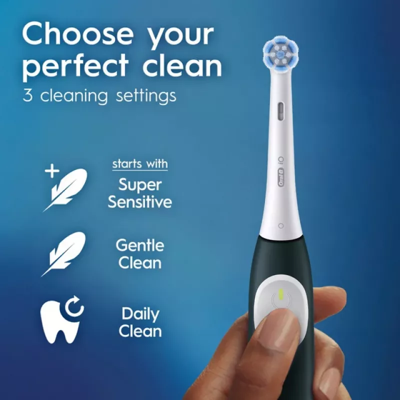 Escova de dentes elétrica BRAUN Oral‑B iO Series 2 verde recarregável com estojo de viagem