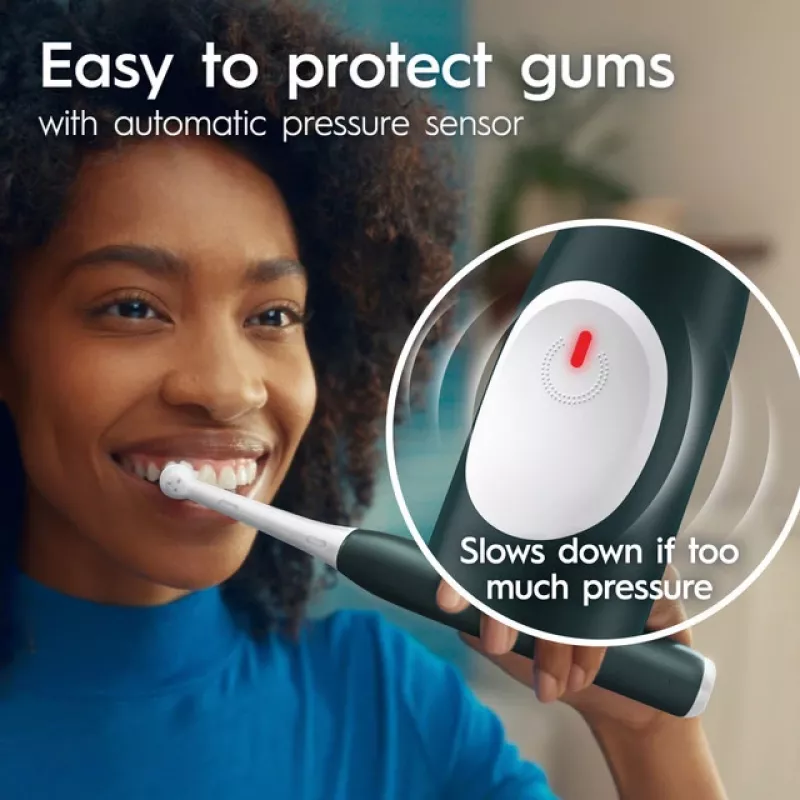 Escova de dentes elétrica BRAUN Oral‑B iO Series 2 verde recarregável com estojo de viagem
