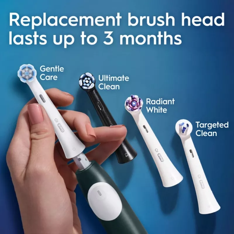 Escova de dentes elétrica BRAUN Oral‑B iO Series 2 verde recarregável com estojo de viagem