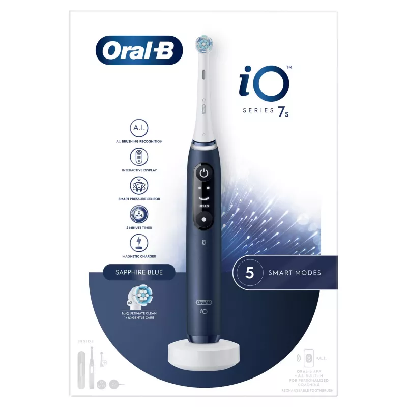 Escova de dentes oscilante Oral-B iO 7S adulto azul, branco