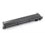 Patch panel blindado Equip 24 portas Cat.6A, Preto, RJ-45, Dourado, Cat6a, montagem em rack, 1U, Preto