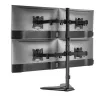 Suporte de secretária ajustável para quatro monitores Equip 17-32 polegadas