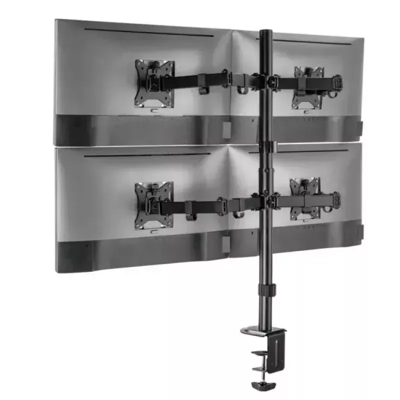 Suporte de secretária ajustável para quatro monitores Equip 17-32 polegadas