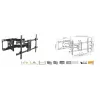 Suporte de parede para TV inclinável/giratório Equip 37–90 polegadas, 200 x 200 mm, 816 x 410 mm, -15 - 5°, -60 - 60°, aço, Preto