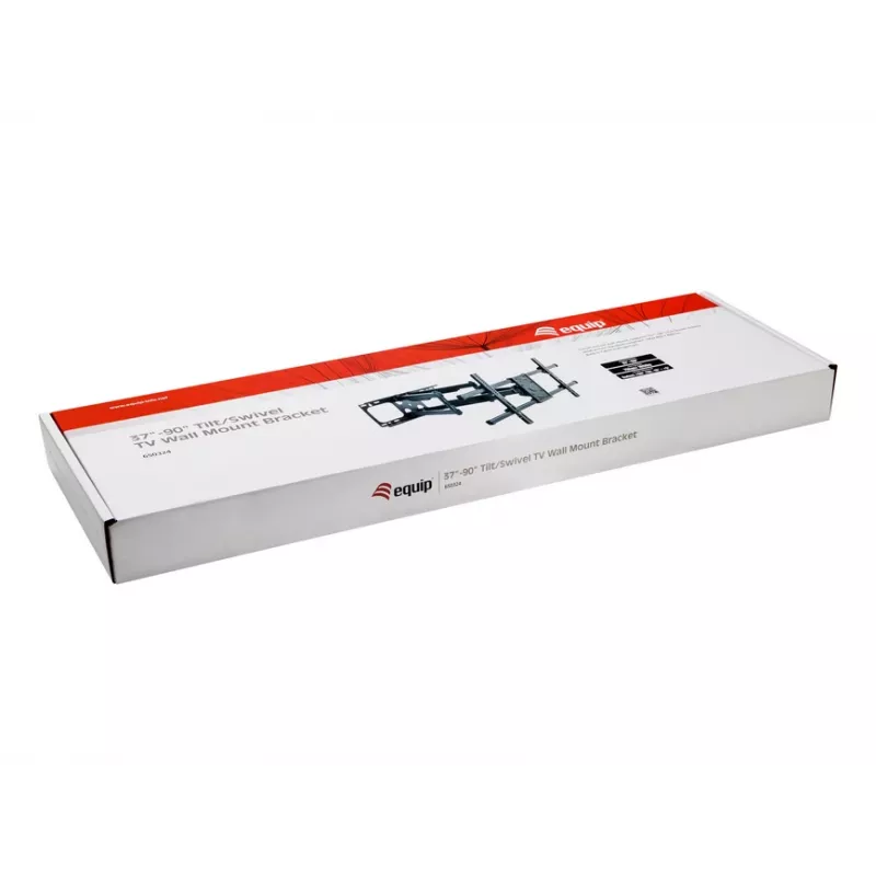 Suporte de parede para TV inclinável/giratório Equip 37–90 polegadas, 200 x 200 mm, 816 x 410 mm, -15 - 5°, -60 - 60°, aço, Preto
