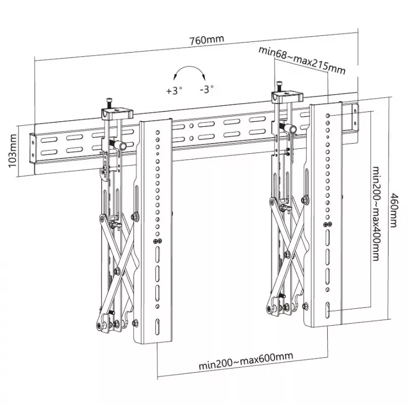 Suporte de parede para vídeo pop-out Equip 37-70 polegadas