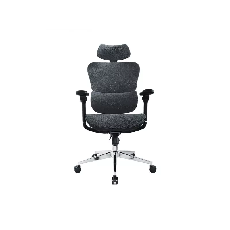 Cadeira de escritório ergonómica Equip Premium com apoio de cabeça e braços, azul e preto