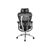 Cadeira de escritório ergonómica Equip Premium com apoio de cabeça e braços, preta