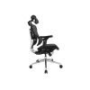 Cadeira de escritório ergonómica Equip Premium com apoio de cabeça e braços, preta