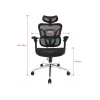 Cadeira de escritório ergonómica Equip Premium com apoio de cabeça e braços, preta