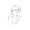 Suporte de parede motorizado fixo Equip 55-100 polegadas, 139,7 cm (55 polegadas), 2,54 m (100 polegadas), 200 x 200 mm, 800 x 600 mm, alumínio, plástico, aço inoxidável, preto