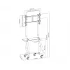Carrinho de TV robusto Equip 37-80 polegadas, 94 cm (37 polegadas), 2,03 m (80 polegadas), 200 x 200 mm, 600 x 400 mm, alumínio, plástico, aço inoxidável, preto