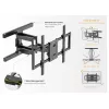 Suporte de parede para TV full-motion Equip 43-100 polegadas, 200 x 200 mm, 800 x 400 mm, -10 - 5°, -60 - 60°, plástico, aço inoxidável, preto