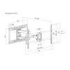 Suporte de parede para TV full-motion Equip 43-100 polegadas, 200 x 200 mm, 800 x 400 mm, -10 - 5°, -60 - 60°, plástico, aço inoxidável, preto