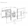 Suporte de parede para TV full-motion Equip 43-100 polegadas, 200 x 200 mm, 800 x 400 mm, -10 - 5°, -60 - 60°, plástico, aço inoxidável, preto