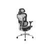 Cadeira de escritório ergonómica Equip Premium com apoio de cabeça e braços, cinzento