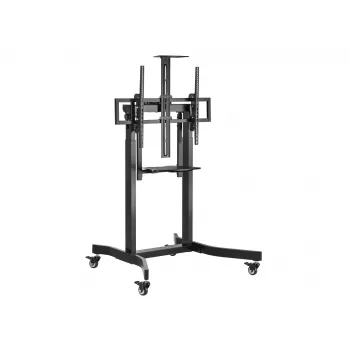 Carrinho móvel motorizado para LFD Equip 55-100 polegadas, 2,54 m (100 polegadas), 200 x 200 mm, 800 x 600 mm, -10 - 5°, alumínio, plástico, aço inoxidável, preto
