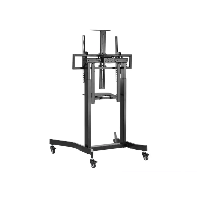 Carrinho móvel motorizado para LFD Equip 55-100 polegadas, 2,54 m (100 polegadas), 200 x 200 mm, 800 x 600 mm, -10 - 5°, alumínio, plástico, aço inoxidável, preto