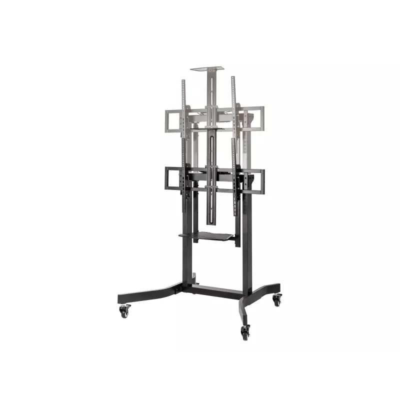 Carrinho móvel motorizado para LFD Equip 55-100 polegadas, 2,54 m (100 polegadas), 200 x 200 mm, 800 x 600 mm, -10 - 5°, alumínio, plástico, aço inoxidável, preto