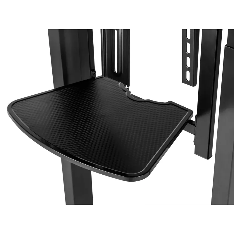 Carrinho móvel motorizado para LFD Equip 55-100 polegadas, 2,54 m (100 polegadas), 200 x 200 mm, 800 x 600 mm, -10 - 5°, alumínio, plástico, aço inoxidável, preto
