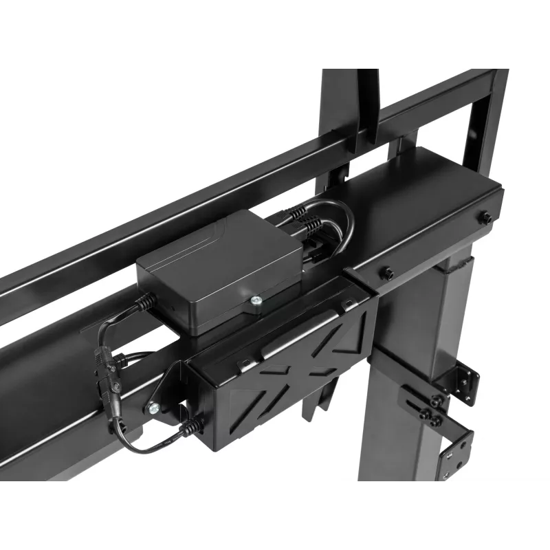 Carrinho móvel motorizado para LFD Equip 55-100 polegadas, 2,54 m (100 polegadas), 200 x 200 mm, 800 x 600 mm, -10 - 5°, alumínio, plástico, aço inoxidável, preto