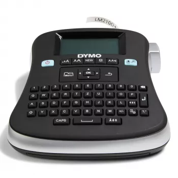 DYMO LabelManager ™ 210D QWERTZ Kitcase, QWERTZ, transferência térmica, 180 x 180 DPI, 12 mm/s, preto, cinzento